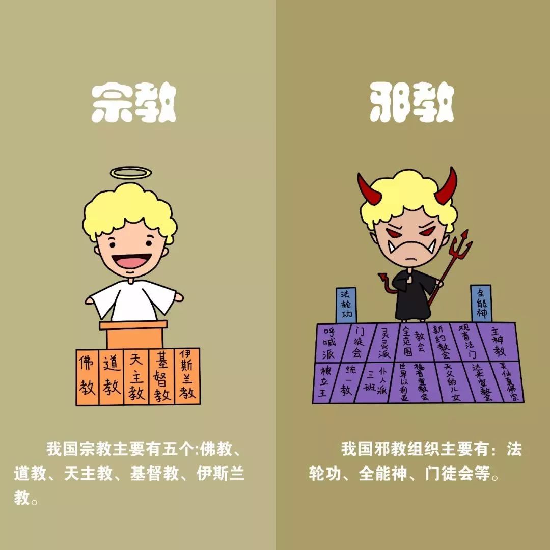 反邪之窗▎9张图教你区分宗教与邪教