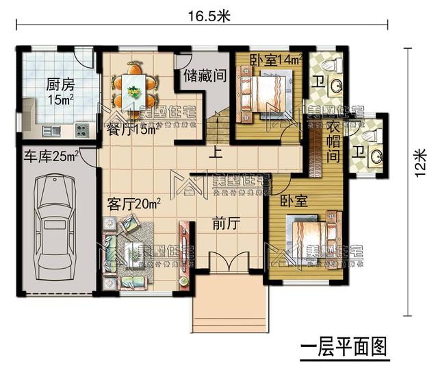 精选3款带车库的别墅专为农村生活设计