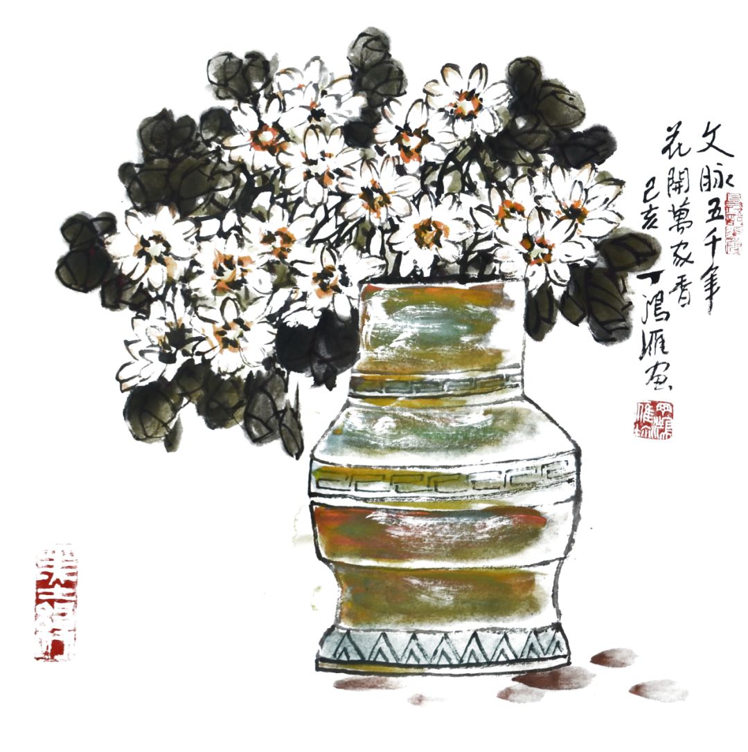 精致绘生趣 小幅溢雅芳—著名花鸟画家丁鸿雁近作小品画