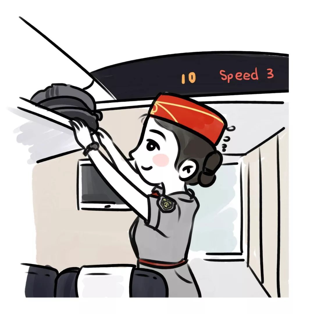 "是的,除此之外还有几张漫画,告诉您乘车的注意事项……"g806次乘务员