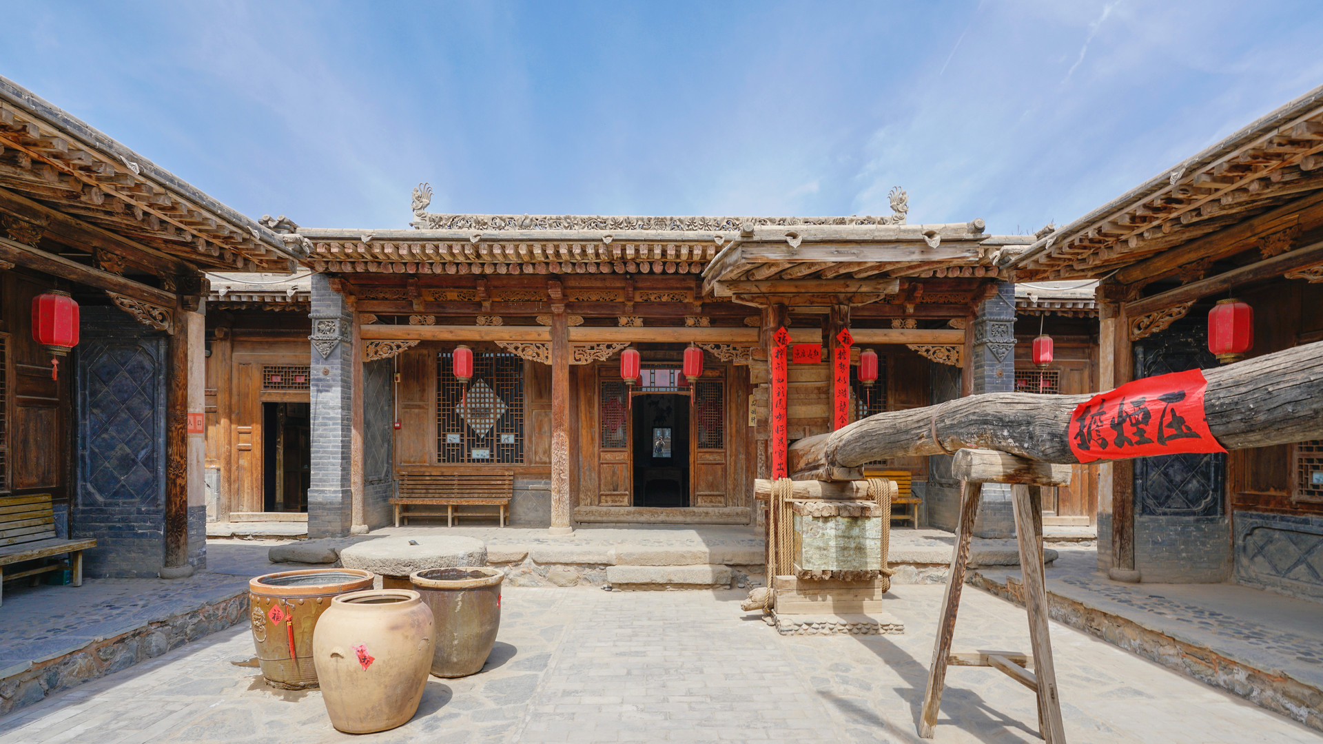 原创大西北的古镇位于黄河岸边50多处古建筑保留完好