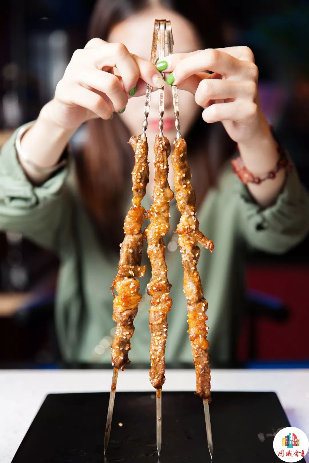 羊肉串不信来试试!