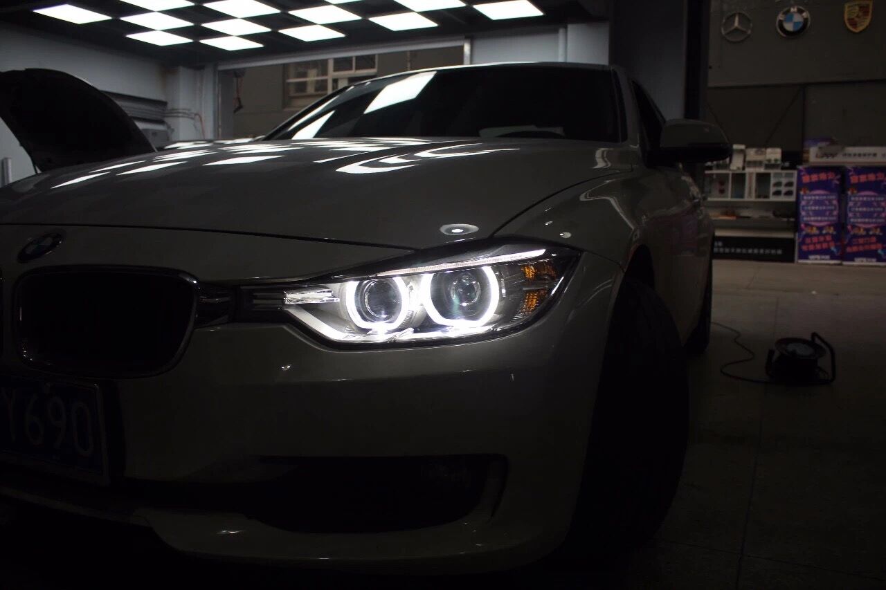 镇江改灯宝马3系大灯升级高配大灯总成完美蜕变