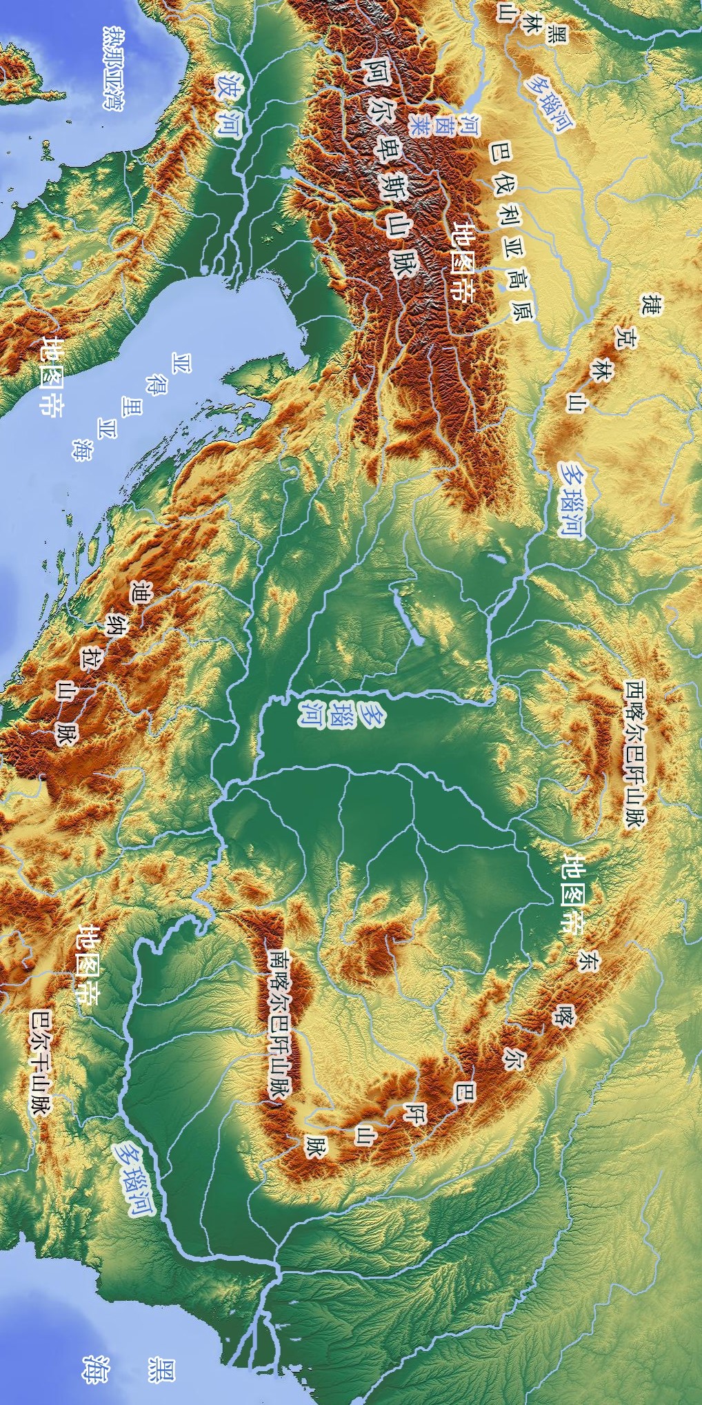 多瑙河地理位置图片