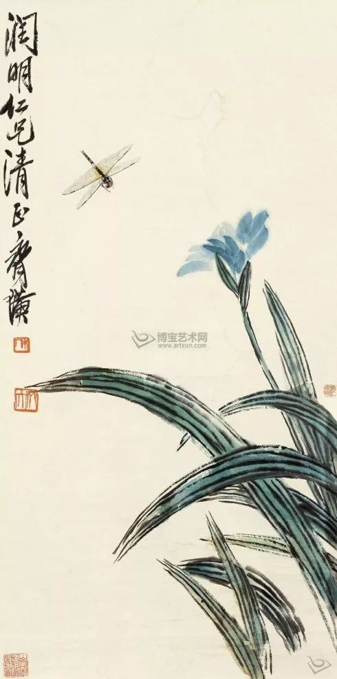 国画兰齐白石笔下的兰花