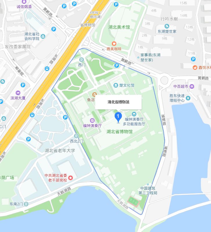 湖北省博物馆地图位置图片