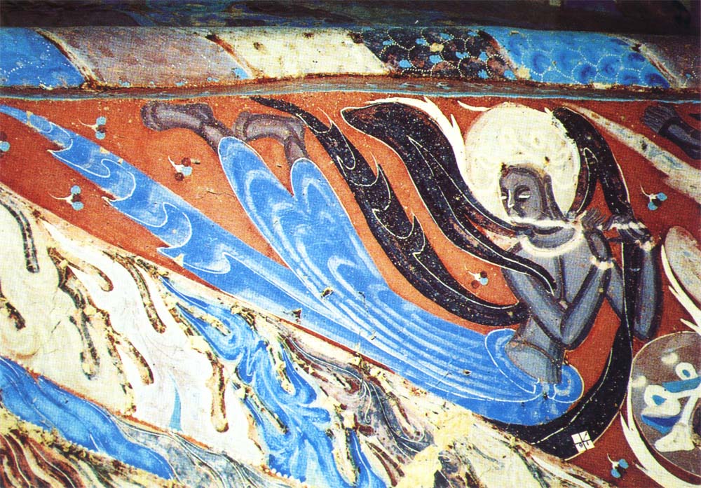 敦煌石窟西魏249窟1主龛绘塑南北壁说法图与天宫伎乐高清大图