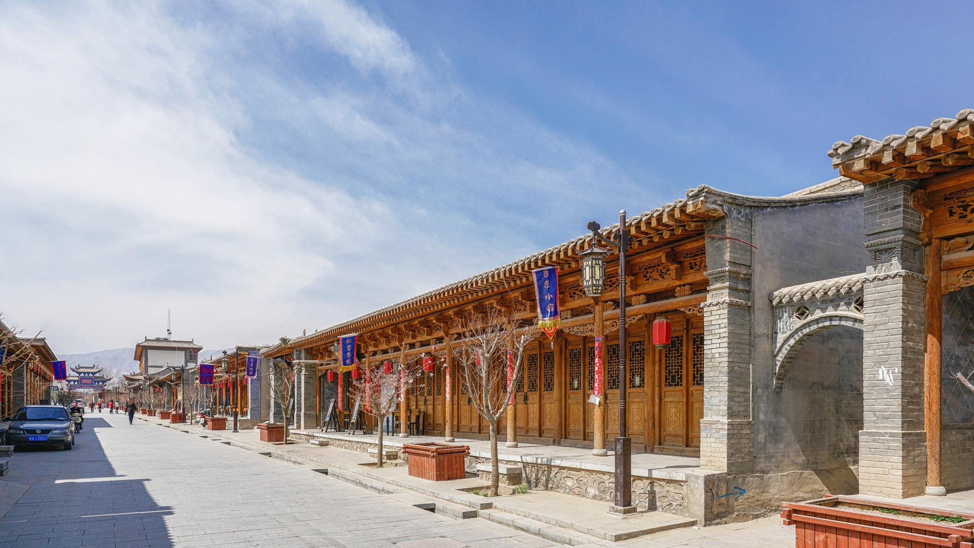 原创大西北的古镇位于黄河岸边50多处古建筑保留完好