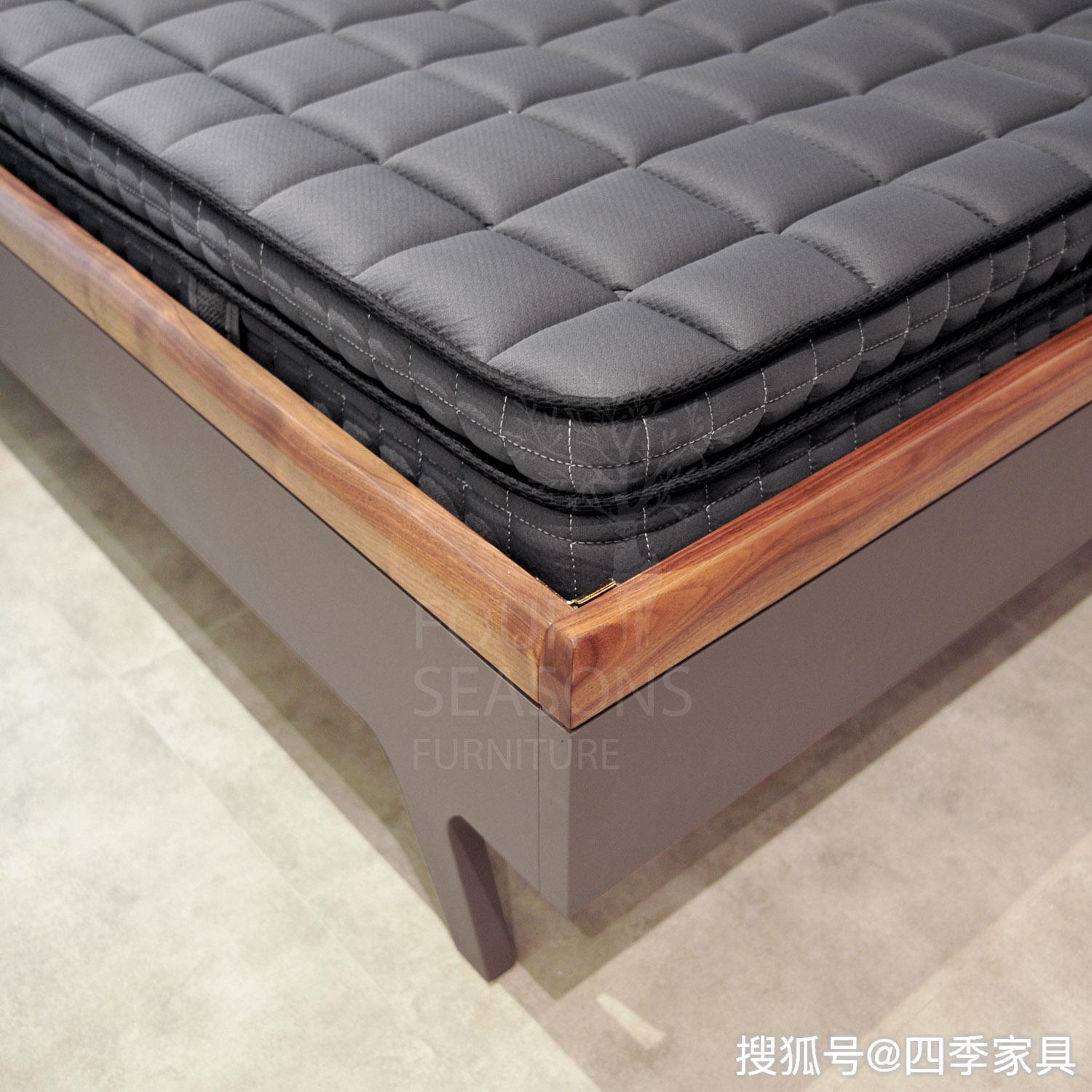 四季家具爆款黑胡桃实木床解除你的失眠密语