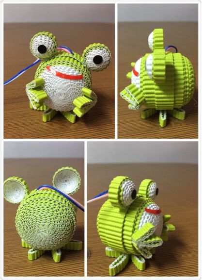 青年之家8月5日"立体纸玩艺术--青蛙"活动精彩回顾!_瓦楞纸