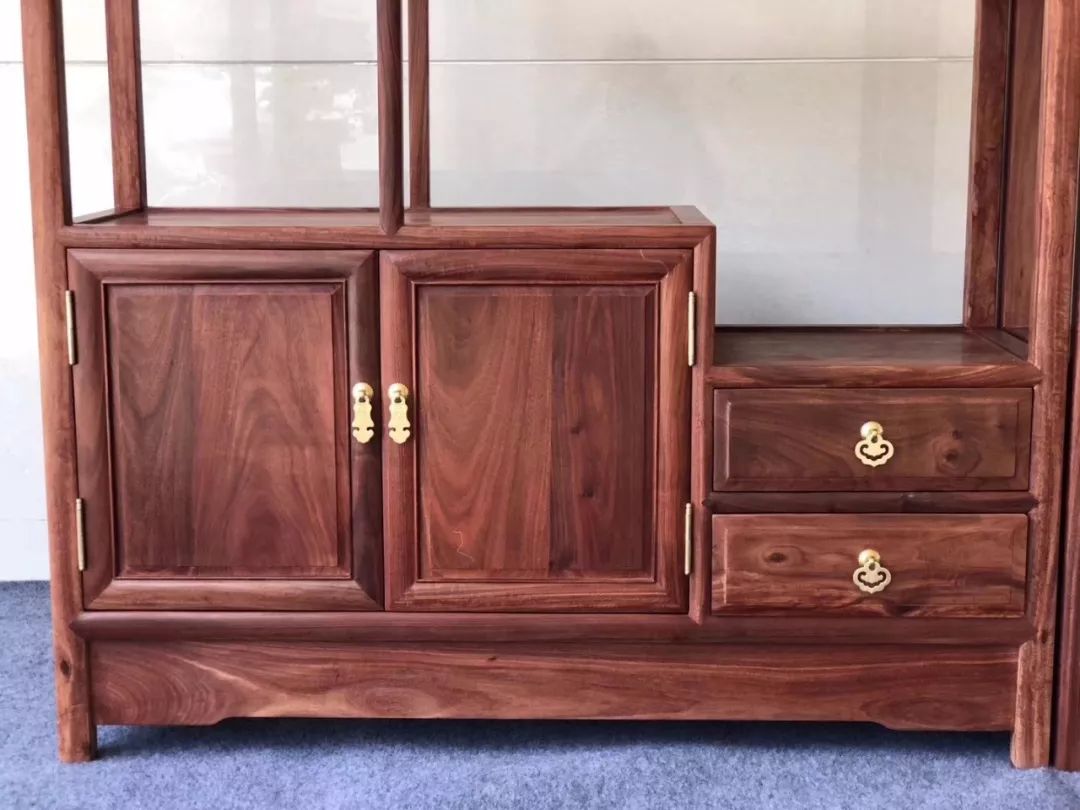 血檀白胚67圆角博古架