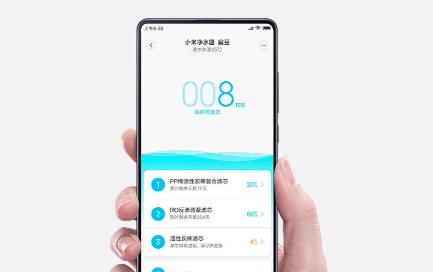 微米级净化,小米净水器扁豆为你提供直饮健康水