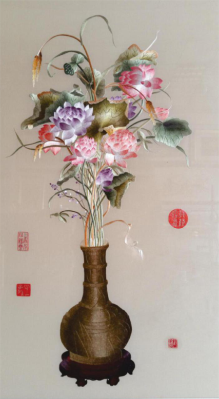 安徽省工艺美术大师非遗传承人白丽老师刺绣作品