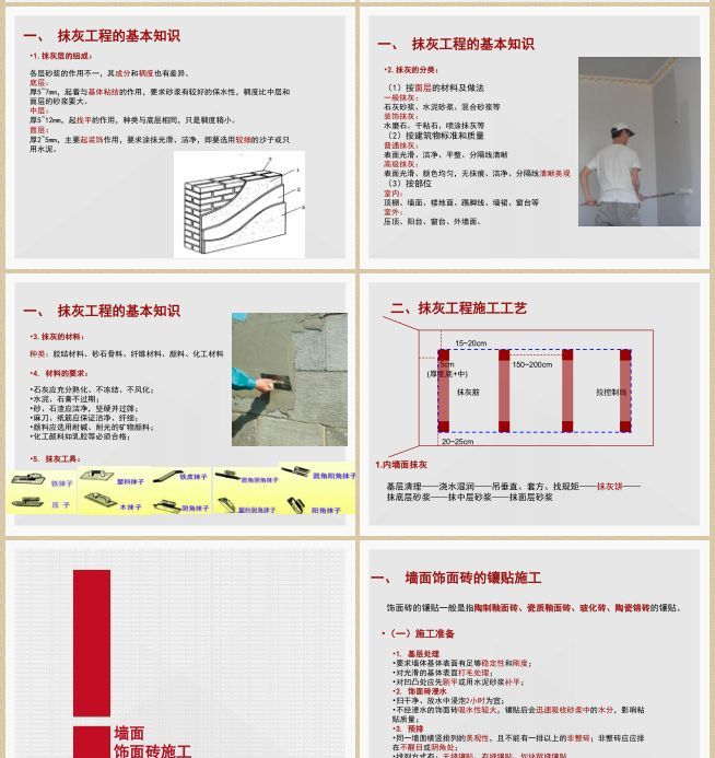 干货家装公司施工工艺流程标准丨常用材料的讲解及运用丨泥工木工油漆