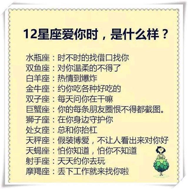 12星座喜欢你的方式,十二星座爱你时是什么样