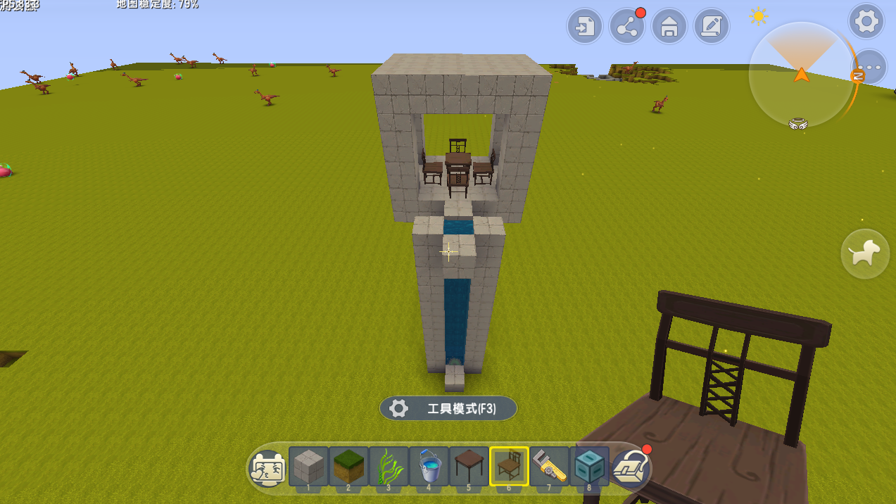 迷你世界大神自制水流电梯不用电也能飞10米高台轻松登顶