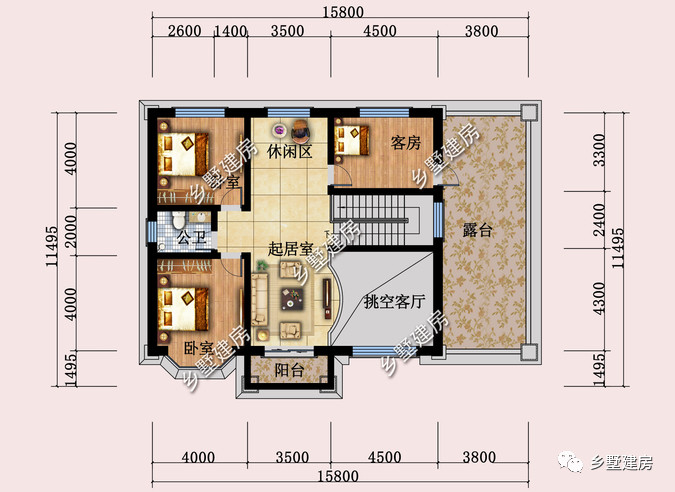 16x11米二层别墅配锅炉房和车库住宅决定生活质量