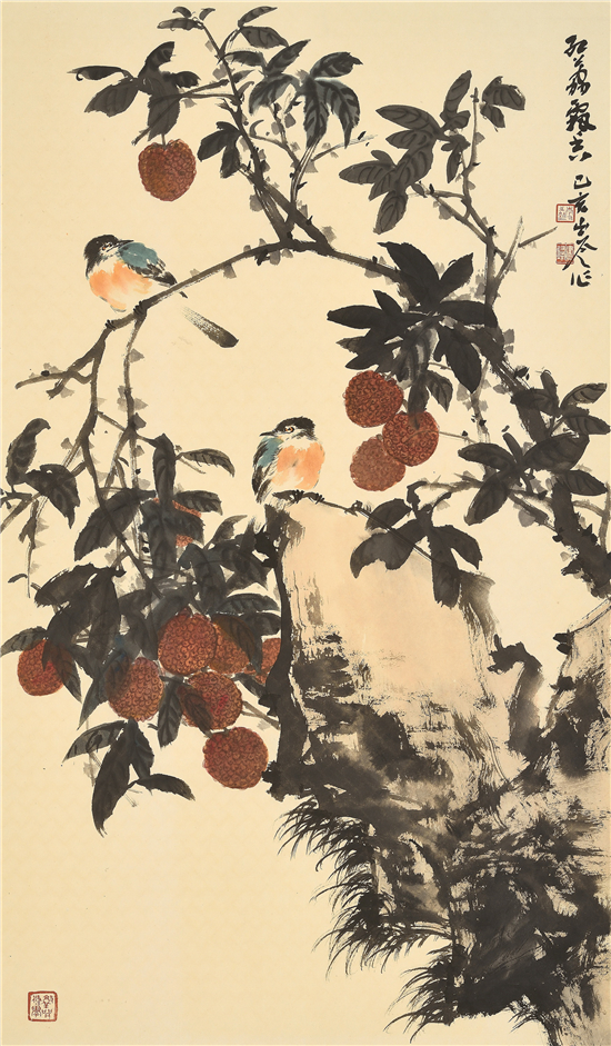 岑今花鸟山水作品赏析