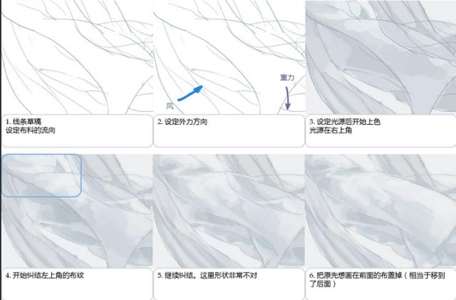 被子褶皱画法图片