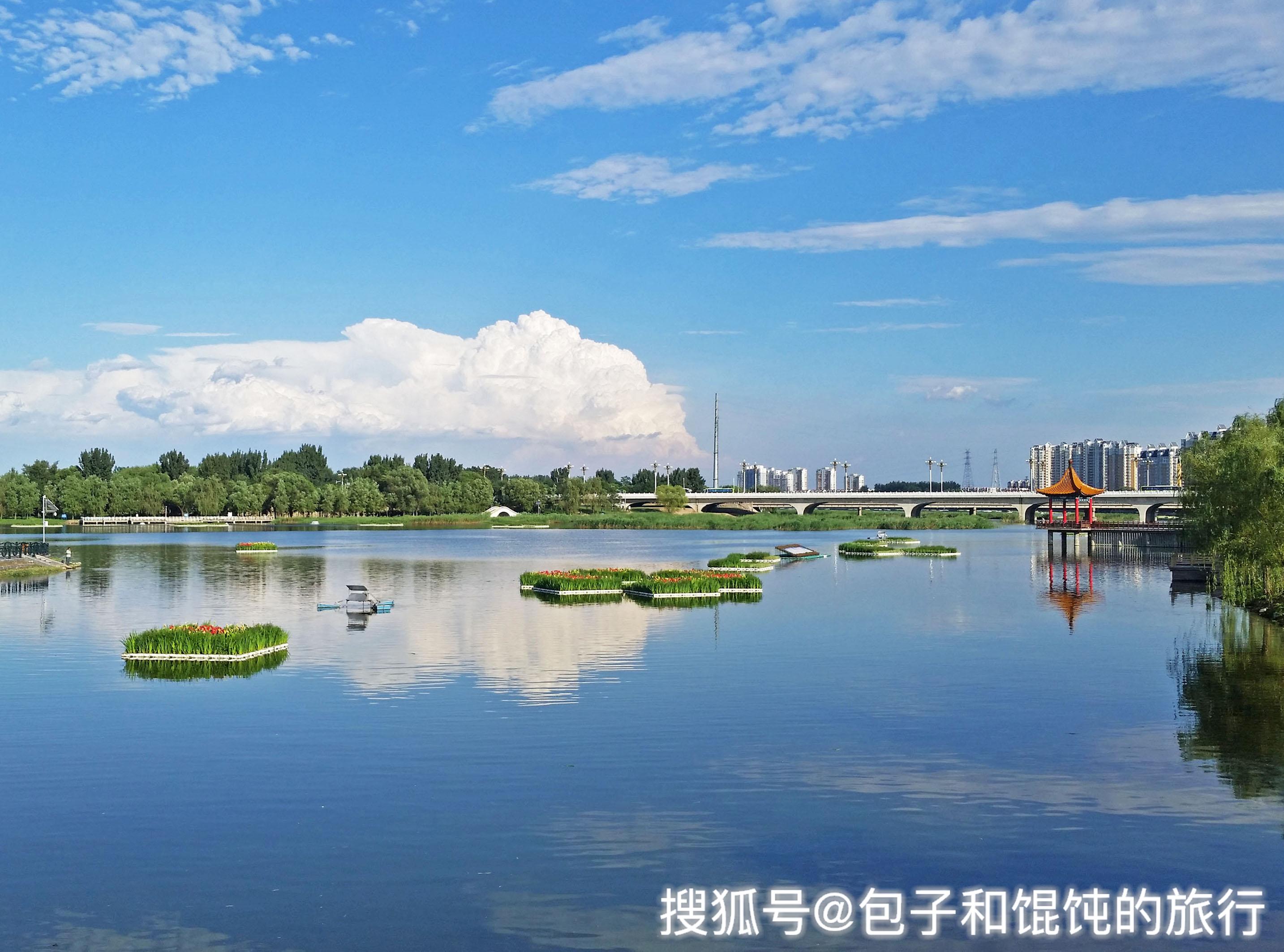 原创北京顺义两条大河交汇的水上公园,生态完美,鱼鸟繁多,面积广大