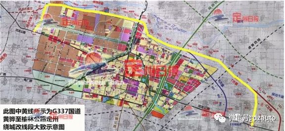 利用曲港高速公路定州西互通连接线,与现国道g337(原省道河龙公路)相