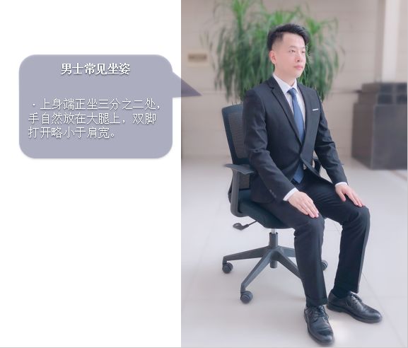 男士坐姿礼仪标准图图片