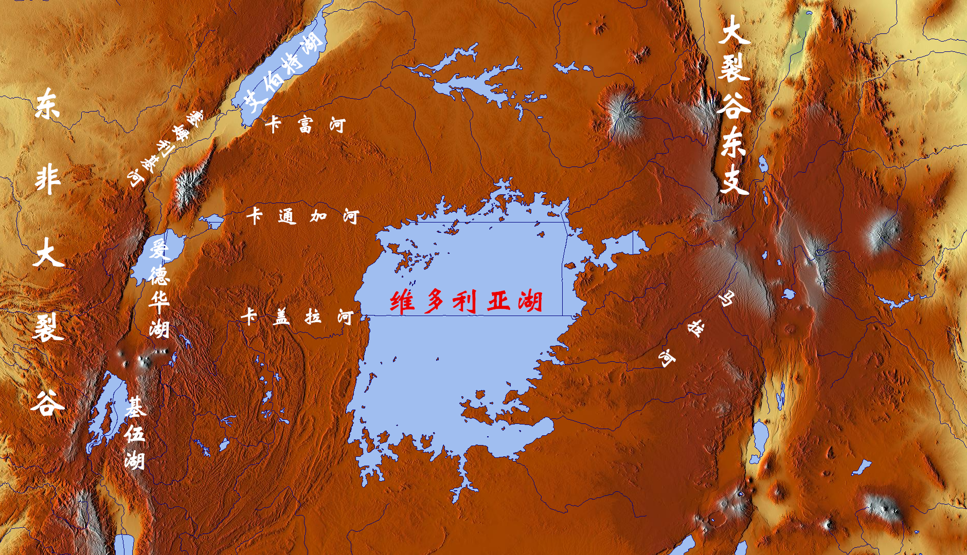 苏必利尔湖地形图图片