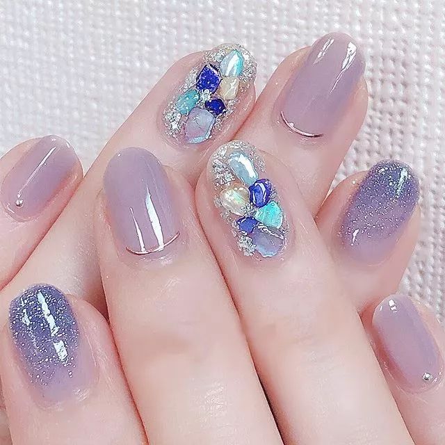 透明果冻色美甲夏季清凉必备