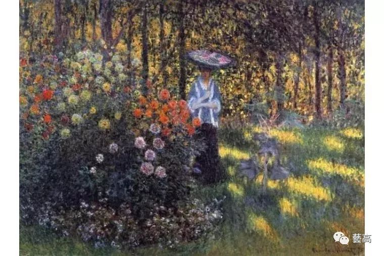 读书的女子花园里的爱丽丝临终的卡米耶红围巾:莫奈夫人画像阿让特伊