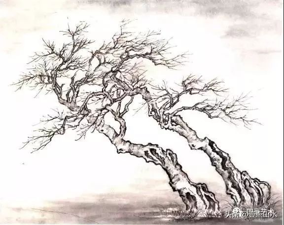 图文教程北派名家山水画树法