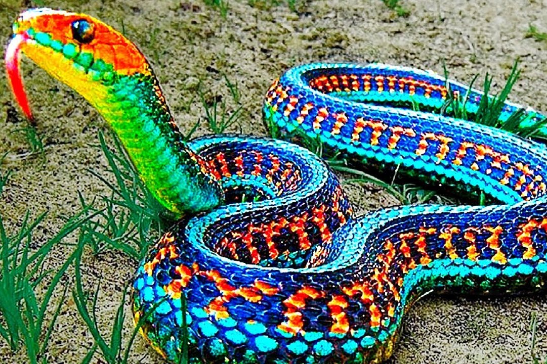 色彩斑斓的蛇图片