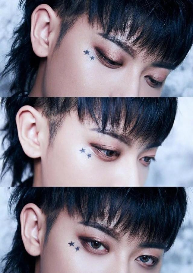 说到男生的眼妆上热搜,除了王老师以外,还有wuli韬韬的星星妆也备受