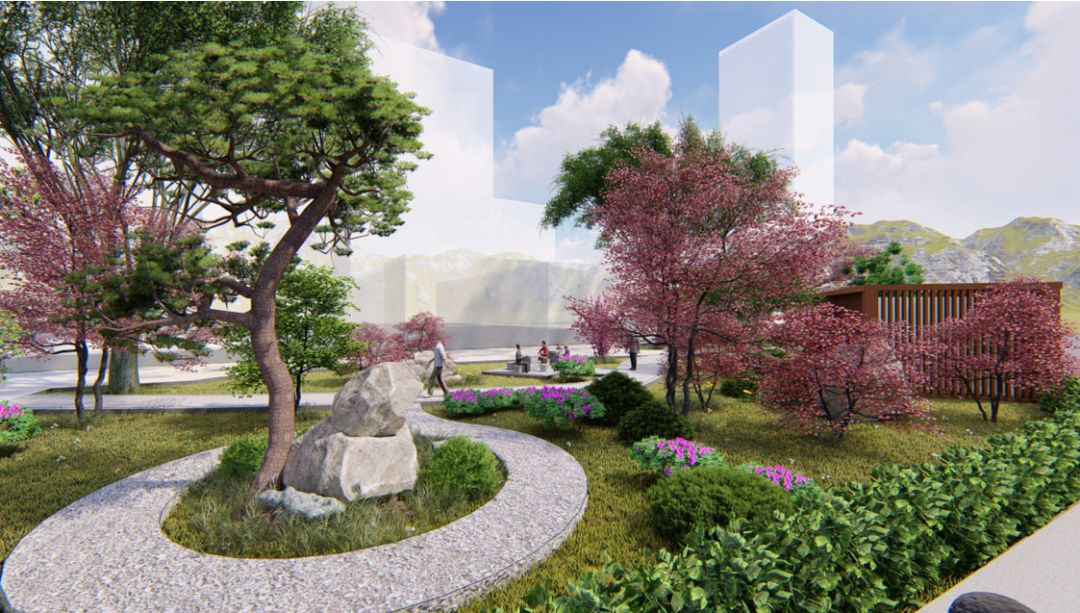 喷水池,凤凰山,白龙游园等区域将让你耳目一新!_绿化带