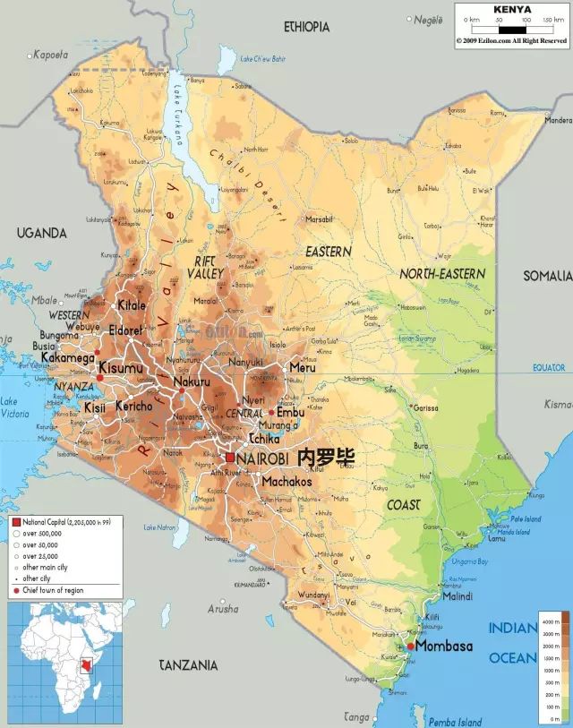 肯尼亚的地理位置图片