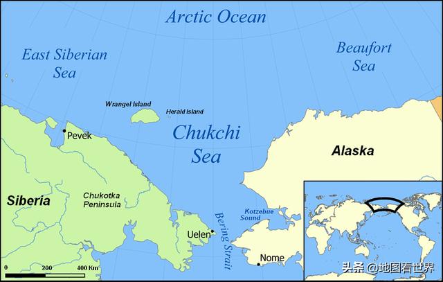 科策布湾位置图科策布湾位于楚科奇海东部边缘,西沃德半岛的北侧