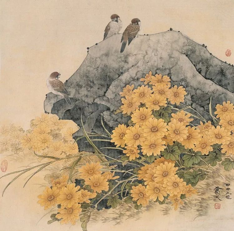 万一工笔花鸟作品赏析