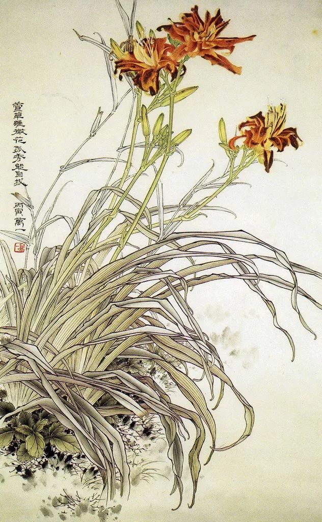 万一工笔花鸟作品赏析