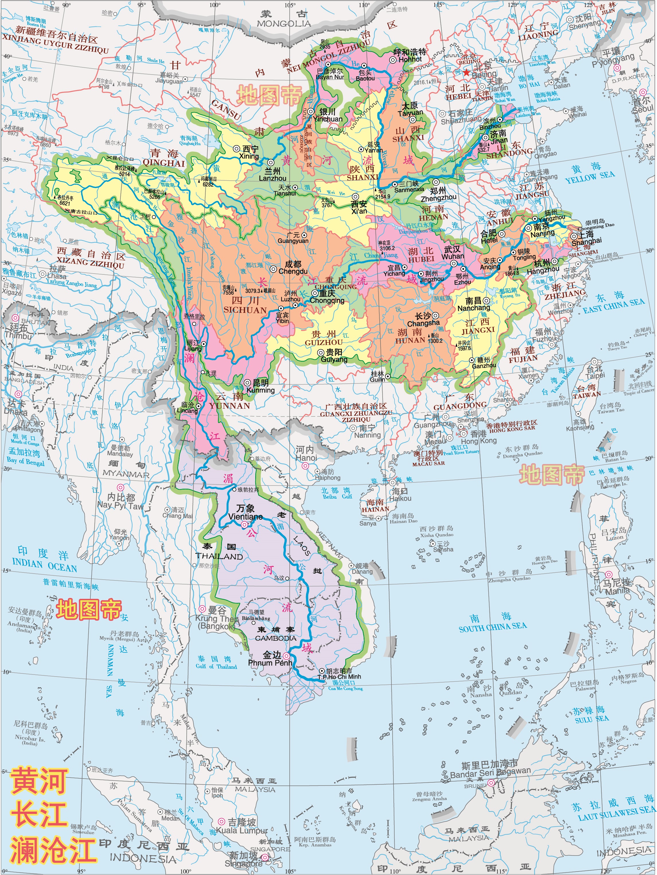湄公河流经哪六个国家