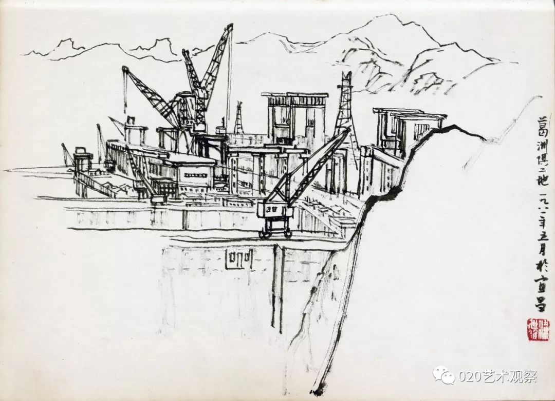 梁世雄以一种令人敬重的方式彰显了岭南画坛的艺术精神附三峡速写100