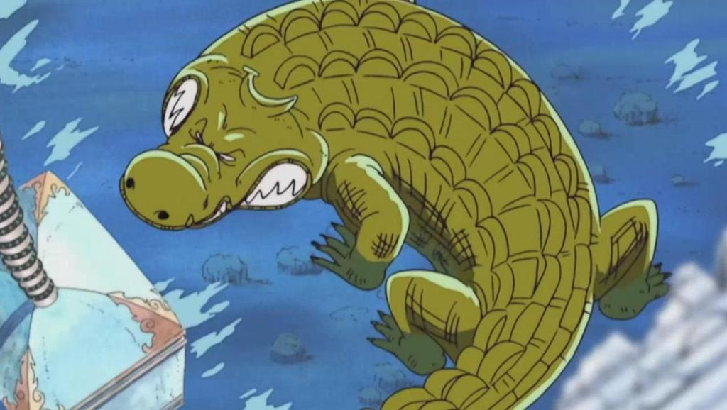 地下室里养的一条鳄鱼,因为头上有一个类似香蕉形的角,因此叫香蕉鳄鱼