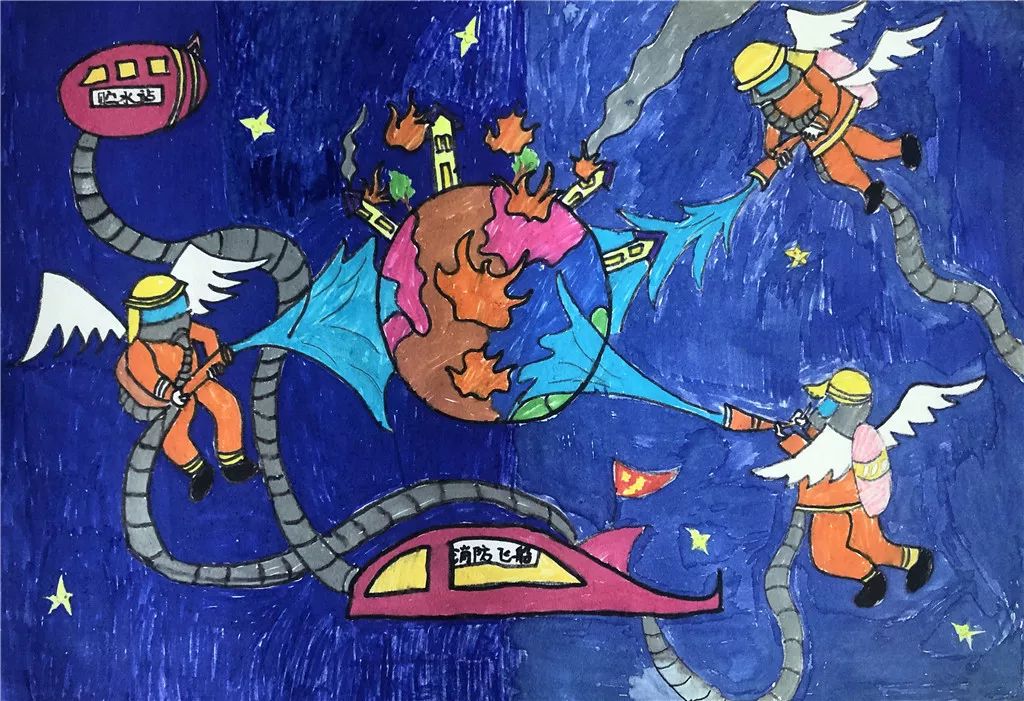 投票锦州消防我是小小消防员消防绘画竞赛展播第三弹