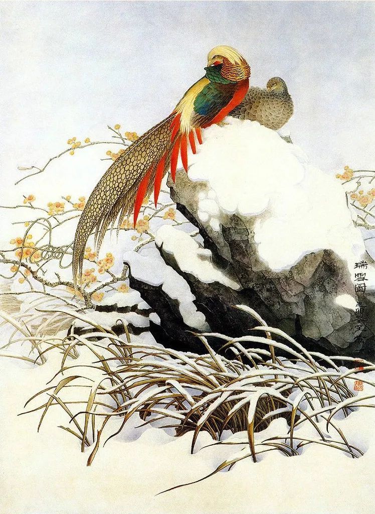 万一工笔花鸟作品赏析