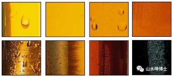 将酒端起,对着白墙.这样啤酒的色度就能很好被区分.