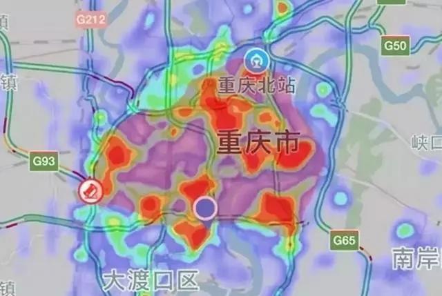 重庆城市热力图图片