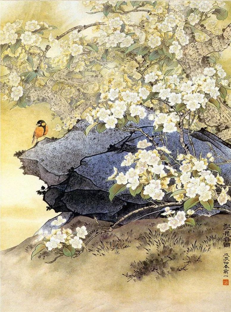 万一工笔花鸟作品赏析