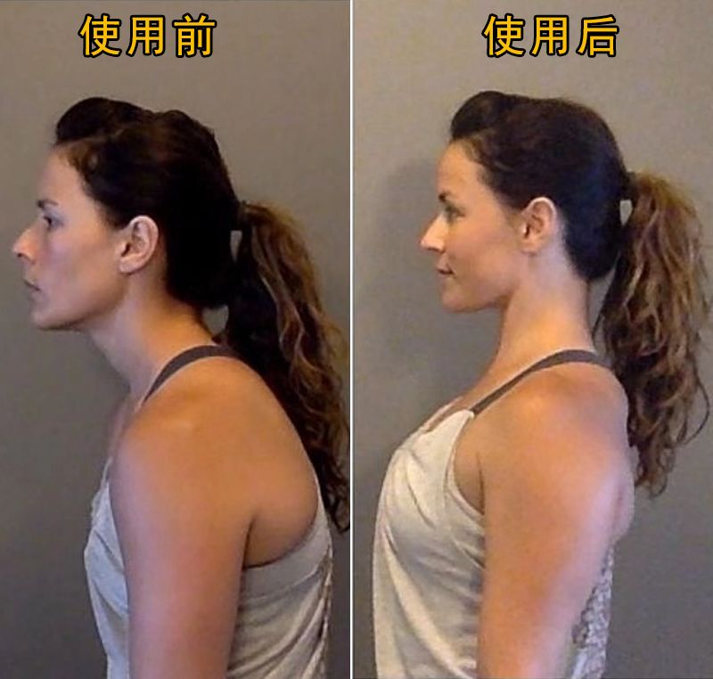 只需伸开双臂即可穿上矫正带,将肩带调整至合适的位置,扣紧腰部两块