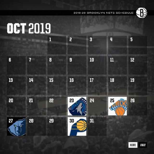 篮网赛程解读:开局多主场,11月底欧文连战老东家,收官对阵强敌