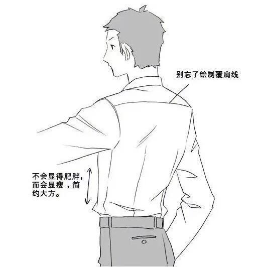 西装背面漫画图片