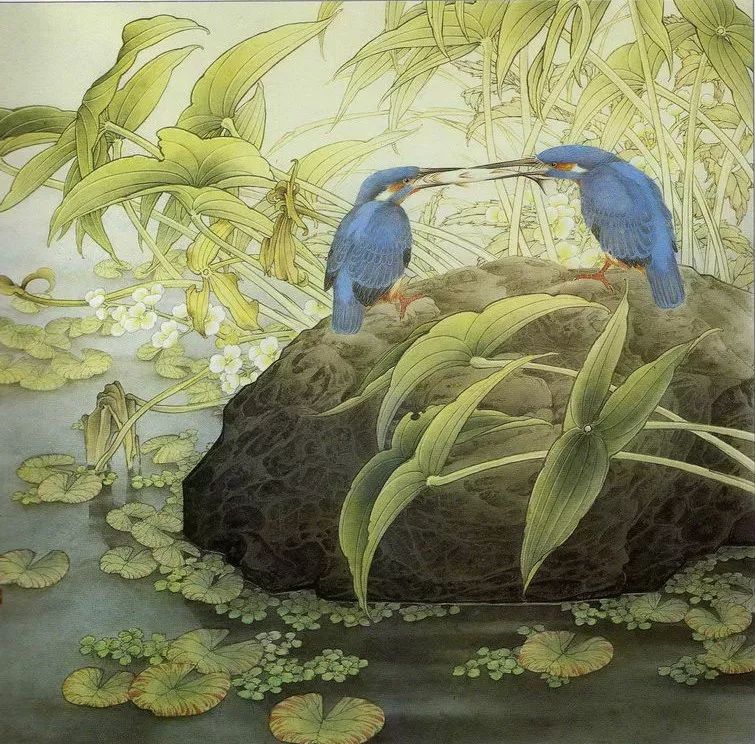 万一工笔花鸟作品赏析