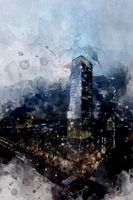 甲方要个水彩风的效果图,同事一分钟出图.这速度,我服!